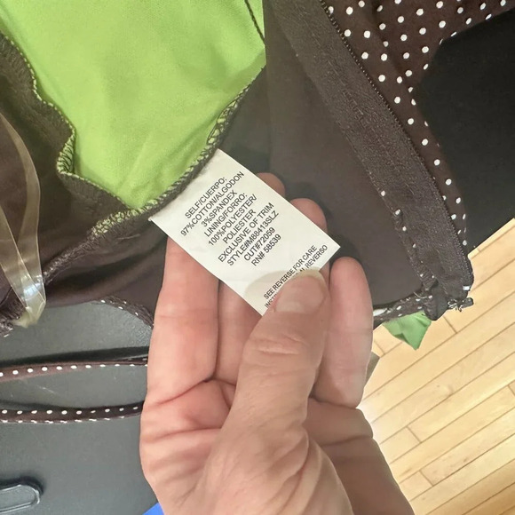 VINTAGE Speechless Party Dress Brown Polka Dots with Sash Tulle - size small - Picture 12 of 12